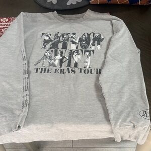 Taylor Swift Gray Graphic Crewneck Sweater